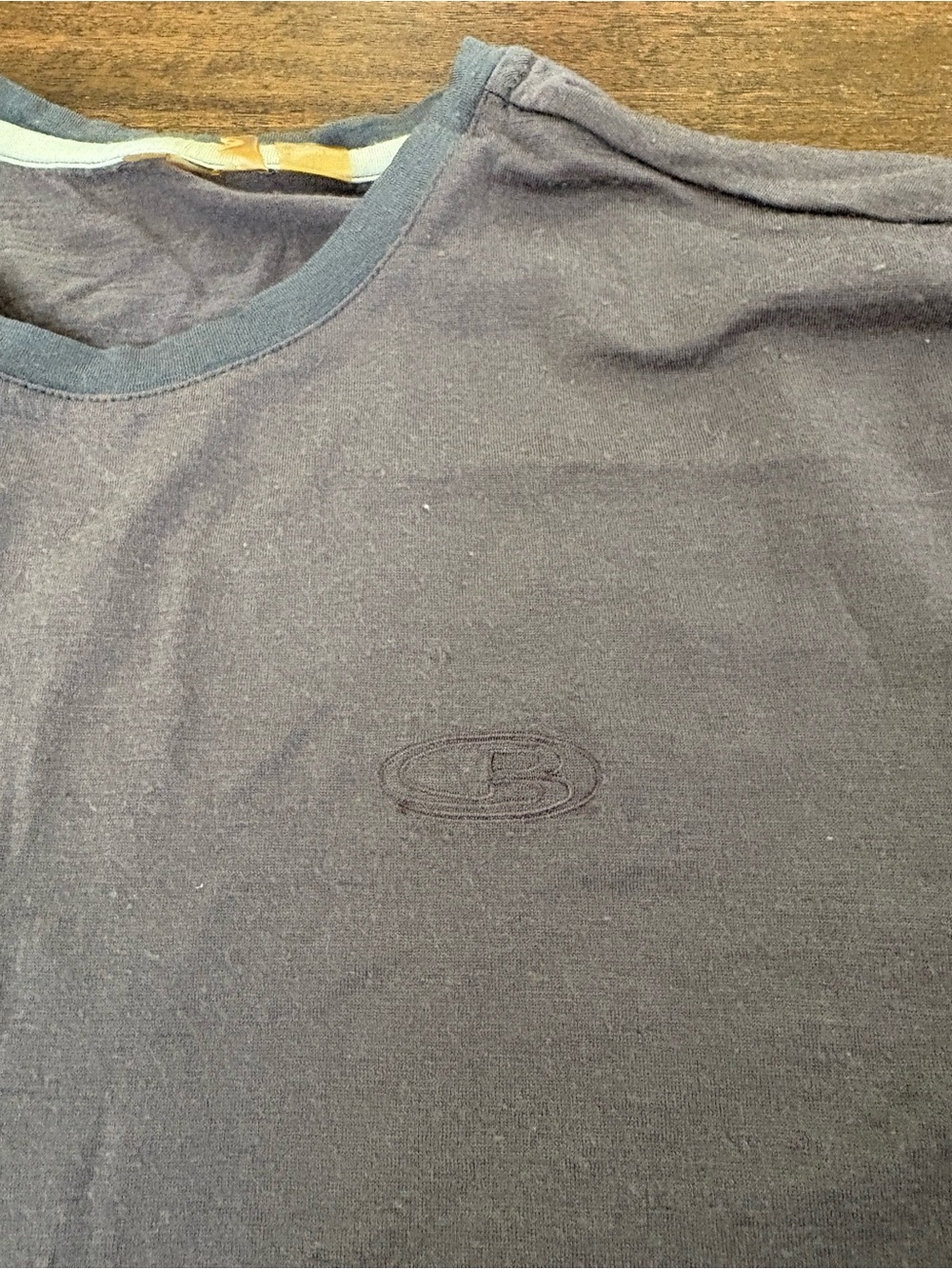 Icebreaker Shirt Mens Large Gray Superfine Merino 190 Ringer Tee Regular Fit - Picture 5 of 11